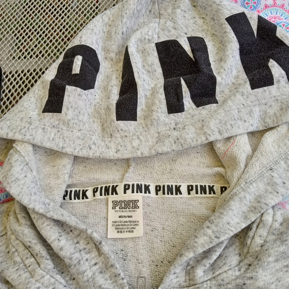 Pink zip up sweater